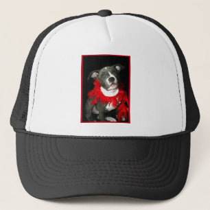Blauer Pitbull Welpe Truckerkappe
