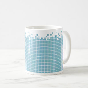 Blauer Pixel-Aussenseiter Kaffeetasse