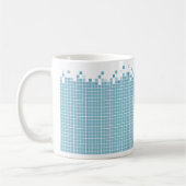 Blauer Pixel-Aussenseiter Kaffeetasse (Links)