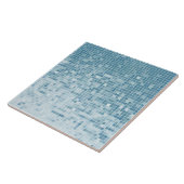 Blauer Pixel-Mosaikverlauf Fliese (Seite)