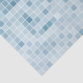Blauer Pixel-Mosaikverlauf Seidenpapier (Detail)