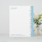 Blauer Pixelbriefkopf Briefkopf (Stehend Vorderseite)