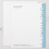 Blauer Pixelbriefkopf Briefkopf (Vorne/Hinten)