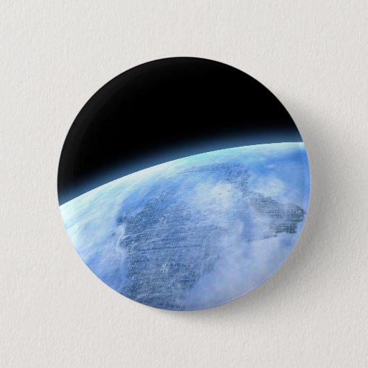 blauer Planet Button (Vorderseite)
