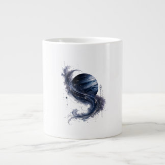 Blauer Planet Kosmischer Wirbel Kaffeebecher | Him Jumbo-Tasse