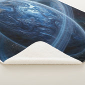 Blauer Planet mit blauen Ringen Sherpadecke (3/4)