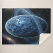 Blauer Planet mit blauen Ringen Sherpadecke (Vorderseite (Horizontal))