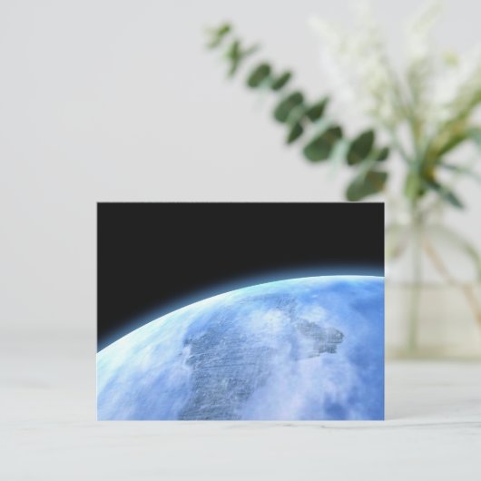 blauer Planet Postkarte (Stehend Vorderseite)