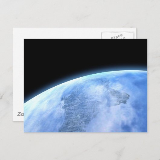 blauer Planet Postkarte (Vorne/Hinten)