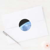 blauer Planet Runder Aufkleber (Umschlag)