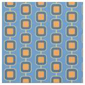 Blauer Platz und Orange Platz Stoff (Nahaufnahme)