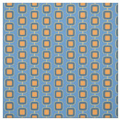 Blauer Platz und Orange Platz Stoff (Muster)