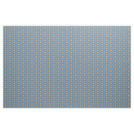 Blauer Platz und Orange Platz Stoff (Fat Quarter (45,7 x 55,9 cm))