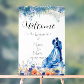 Blauer Plexiglas-Verlobung Acrylschild (Neutral)