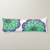 BLAUER POINSETTIA Entwurf Seitenschläferkissen (Rückseite)