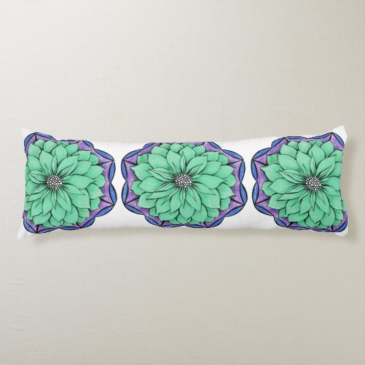 BLAUER POINSETTIA Entwurf Seitenschläferkissen (Vorderseite)