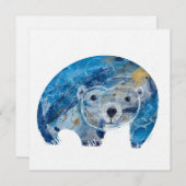 Blauer Polar Feiertagskarte (Vorne/Hinten)