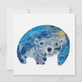 Blauer Polar Feiertagskarte (Vorderseite)