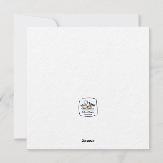 Blauer Polar Feiertagskarte (Rückseite)