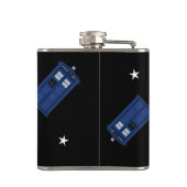 Blauer Polizei-Kasten größer auf der inneren Flachmann (Rückseite)