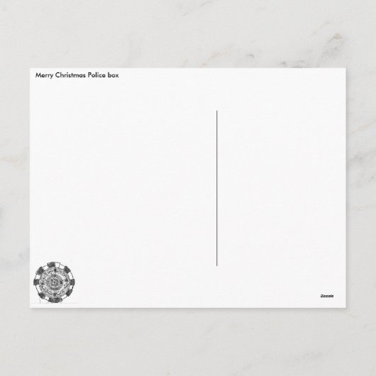 blauer Polizeikasten der frohen Weihnachten im (Rückseite)