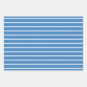 Blauer Polka-Dotstreifen Geschenkpapier Set (Vorderseite 2)