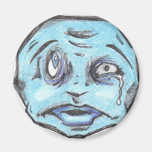Blauer POO-HEAD-Magnet Magnet