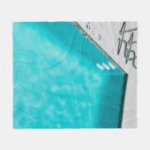 Blauer Pool Fleecedecke (Vorderseite (Horizontal))
