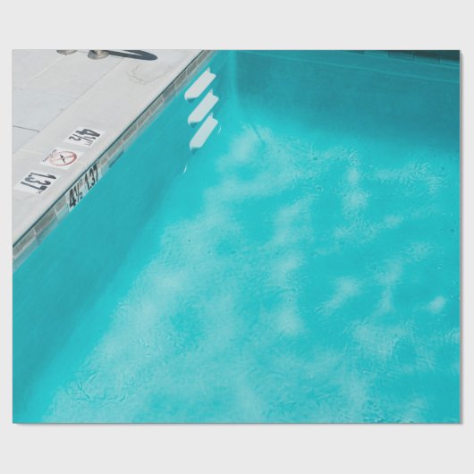 Blauer Pool Geschenkpapier (Flach)
