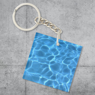 Blauer Pool-Muster Schlüsselanhänger