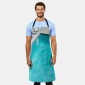 Blauer Pool Schürze (Getragen)