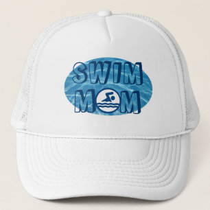 Blauer Pool-Wasserswim-Mama-Hut Truckerkappe