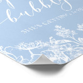 Blauer Pop Die Blase, die sie bekommt ein Hubby Poster (Ecke)