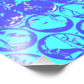 Blauer Pop Fotodruck (Ecke)