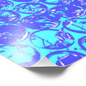 Blauer Pop Fotodruck (Ecke)