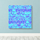 Blauer Pop Leinwanddruck (Insitu (Holzboden))