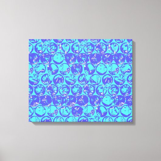 Blauer Pop Leinwanddruck (Vorderseite)