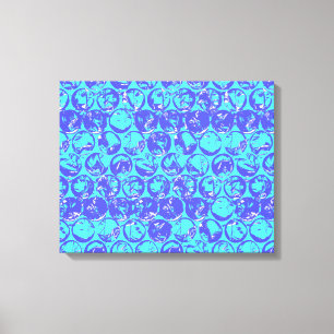 Blauer Pop Leinwanddruck