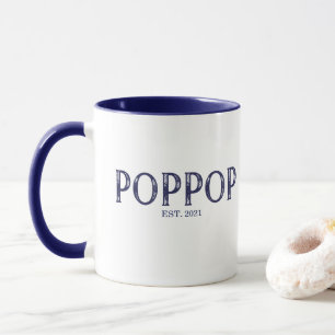 Blauer PopPop Gründungjahr Tasse