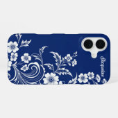 Blauer Porzellan Bloom iPhone 16 Hülle (Rückseite (Horizontal))