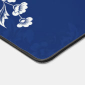 Blauer Porzellan Bloom Schreibtischunterlage (Ecke)