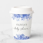 Blauer Porzellan Blumenspulduschenspülung Papiertu Pappbecher (Rückseite)
