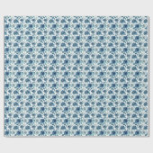Blauer Porzellan Garten Geschenkpapier (Flach)
