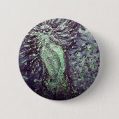 Blauer Poseidon griechischer Gott-surreale Malerei Button (Vorderseite)