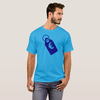 Blauer Preisschild mit Euro-Symbol T-Shirt