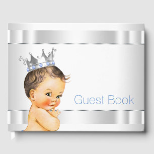 Blauer Prinz Baby Shower Gästebuch