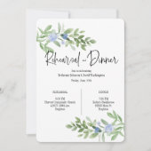 Blauer Probe und Abendessen Einladung (Vorderseite)