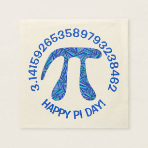 Blauer PU-Symbol-Mathe-Aussenseiter-festlicher Serviette