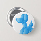 Blauer Pudel Button (Vorne & Hinten)