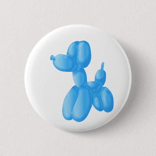 Blauer Pudel Button (Vorderseite)